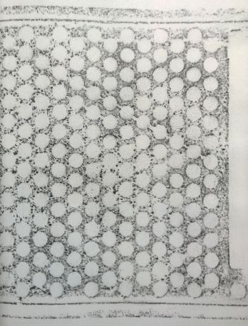 10.05.2016 Lochblech - perforated plate - tôle perforée - blacha dziurkowana Matthias Harnisch - Frottage du jour