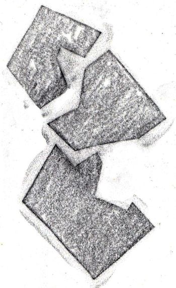 04.07.2025 Karton - cardboard - carton - karton Matthias Harnisch * Frottage du jour