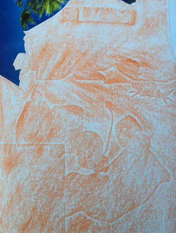 03.08.2021 Papier - paper - papier - papier Matthias Harnisch * Frottage du jour