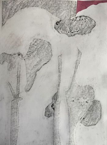 19.06.2022 Papier/Farbe - paper/paint - papier/peinture - papier/farba Matthias Harnisch * Frottage du jour