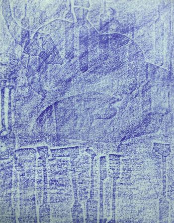 18.08.2021 Papier - paper - papier - papier Matthias Harnisch * Frottage du jour