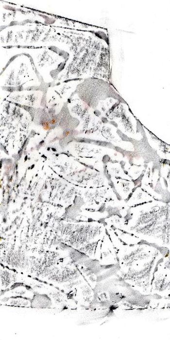 16.01.2024 Acrylglas/Farbe/Lack - acrylic glass/lacquer/paint - verre acrylique/laque/peinture - szkło akrylowe/lakier/farba Matthias Harnisch * Frottage du jour