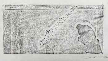 16.11.2022 Papier - paper - papier - papier Matthias Harnisch * Frottage du jour