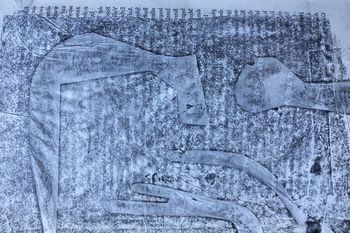 14.09.2022 Papier - paper - papier - papier Matthias Harnisch * Frottage du jour