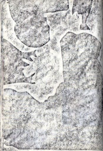 17.04.2024 Papier - paper - papier - papier Matthias Harnisch * Frottage du jour