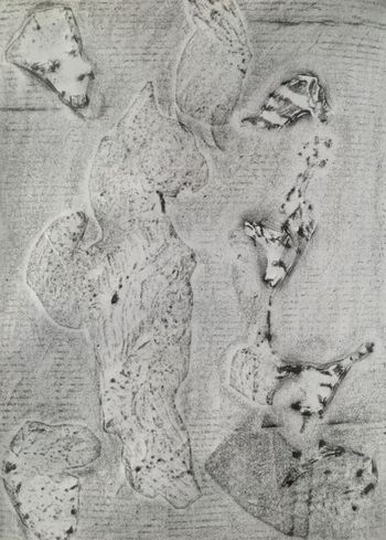 21.12.2021 Papier/Farbe - paper/paint - papier/peinture - papier/farba Matthias Harnisch * Frottage du jour