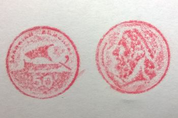 20.11.2016 Geldstücke - coins - pièces de monnaie - monety Matthias Harnisch - Frottage du jour