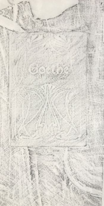 28.03.2017 Bucheinband/Eichenstamm - book cover/oak trunk - couvre-livres/tronc d'un chêne - okładka książki/pień dębu Matthias Harnisch - Frottage du jour