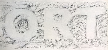 25.04.2016  Inschrift (Sandstein) - Inscription (sandstone) - inscription (grès) - inskrypcja (piaskowiec) Matthias Harnisch - Frottage du jour