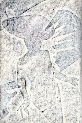 18.02.2024 Papier - paper - papier - papier Matthias Harnisch * Frottage du jour