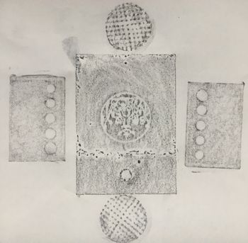 30.12.2017 Verschiedene Oberflächen - various surfaces - surfaces différentes - różne powierzchnie Matthias Harnisch - Frottage du jour