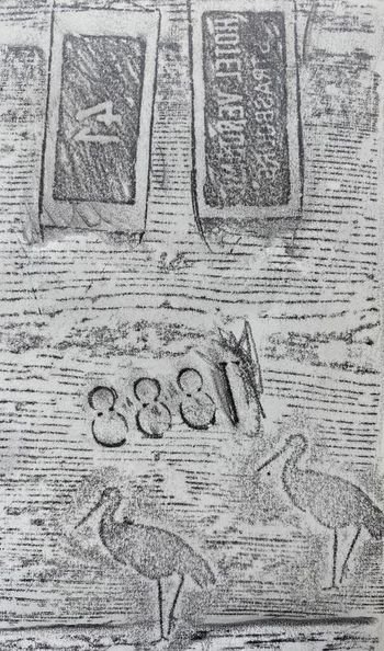 27.08.2022 Verschiedene Oberflächen - various surfaces - surfaces différentes - różne powierzchnie Matthias Harnisch * Frottage du jour