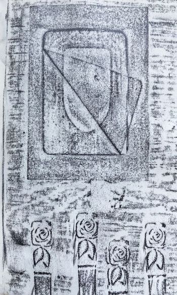 27.04.2023 Verschiedene Oberflächen - various surfaces - surfaces différentes - różne powierzchnie Matthias Harnisch * Frottage du jour