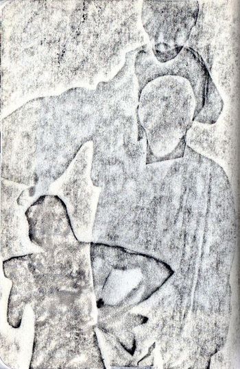 10.04.2024 Papier - paper - papier - papier Matthias Harnisch * Frottage du jour