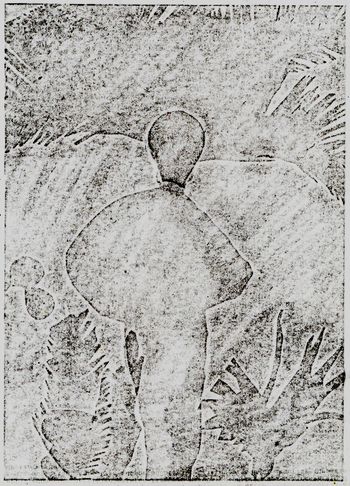 19.07.2026 Papier - paper - papier - papier Matthias Harnisch * Frottage du jour