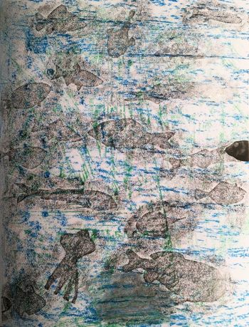 07.02.2021 Papier/Holz - paper/wood - papier/bois - papier/drewno Matthias Harnisch * Frottage du jour