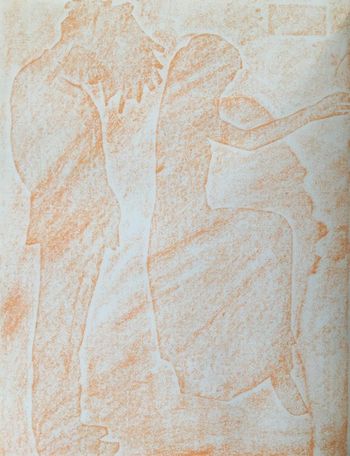 23.08.2021 Papier - paper - papier - papier Matthias Harnisch * Frottage du jour
