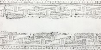 13.06.2017 Fliese/Tonscherbe - tile/sherd - carreau/tesson d'argile - fliza/odłamek cegły Matthias Harnisch - Frottage du jour