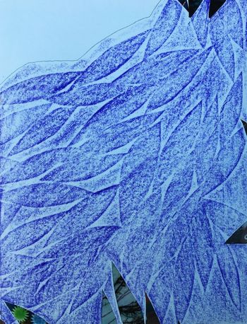 04.08.2021 Papier - paper - papier - papier Matthias Harnisch * Frottage du jour
