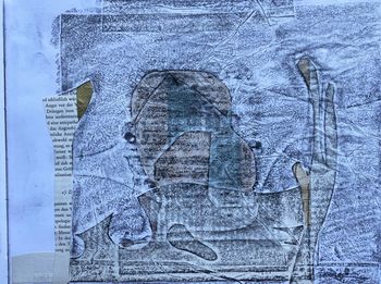 31.08.2022 Papier - paper - papier - papier Matthias Harnisch * Frottage du jour