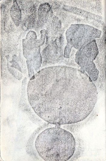 23.01.2024 Papier - paper - papier - papier Matthias Harnisch * Frottage du jour
