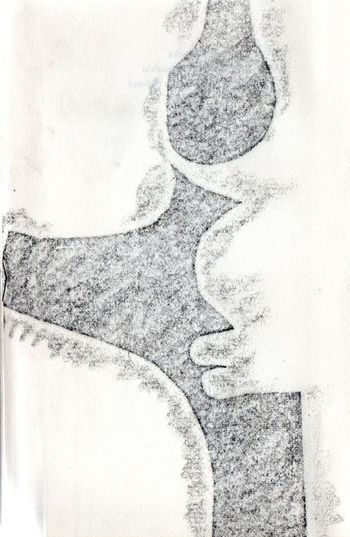 16.09.2022 Papier - paper - papier - papier Matthias Harnisch * Frottage du jour