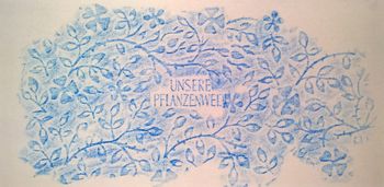 25.05.2016 Gardine/Bucheinband - net curtain/book cover - rideau/couvre-livres - firanka/okładka Matthias Harnisch - Frottage du jour