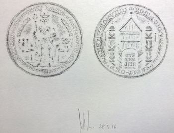 28.05.2016 Gedenkmünze - votive medal - médaille commémorative - medal pamiątkowy Matthias Harnisch - Frottage du jour