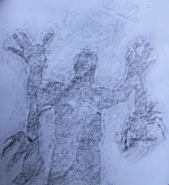 26.05.2022 Papier - paper - papier - papier Matthias Harnisch * Frottage du jour