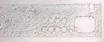 28.10.2016 Metallplatte - metal plate - plaque en métal - płyta metalowa Matthias Harnisch - Frottage du jour