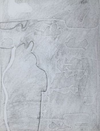 02.12.2021 Papier - paper - papier - papier Matthias Harnisch * Frottage du jour