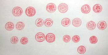 23.11.2016 Geldstücke - coins - pièces de monnaie - monety Matthias Harnisch - Frottage du jour
