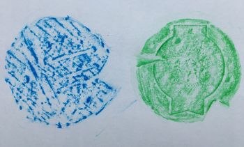 11.02.2021 Wachs/Papier - wax/paper - cire/papier - wosk/papier Matthias Harnisch * Frottage du jour
