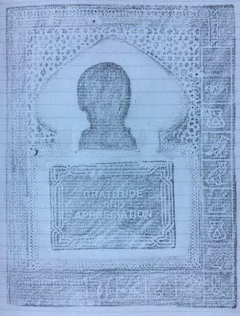 27.09.2017 Gedenktafel - commemorative plaque - plaque commémorative - tablica pamiątkowa Matthias Harnisch - Frottage du jour