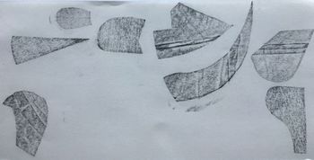 17.03.2021 Pappe/Papier/Tesafim - cardboard/paper/adhesive tape - carton/papier/ruban adhésif - karton/papier/taśma klejąca Matthias Harnisch * Frottage du jour
