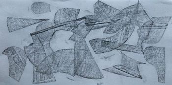 29.03.2021 Pappe/Papier/Tesafim - cardboard/paper/adhesive tape - carton/papier/ruban adhésif - karton/papier/taśma klejąca Matthias Harnisch * Frottage du jour