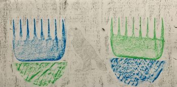 16.02.2021 Verschiedene Oberflächen - various surfaces - surfaces différentes - różne powierzchnie Matthias Harnisch * Frottage du jour