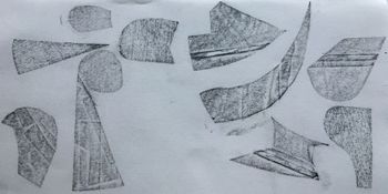 21.03.2021 Pappe/Papier/Tesafim - cardboard/paper/adhesive tape - carton/papier/ruban adhésif - karton/papier/taśma klejąca Matthias Harnisch * Frottage du jour