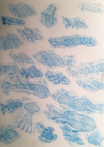 01.02.2021 Papier - paper - papier - papier Matthias Harnisch * Frottage du jour
