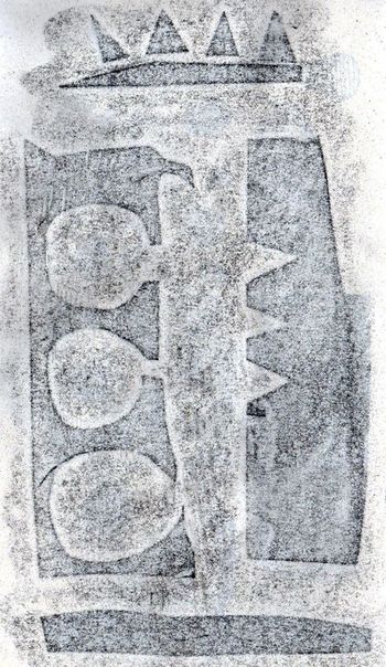 19.09.2023 Papier - paper - papier - papier Matthias Harnisch * Frottage du jour