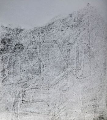 15.04.2021 Papier - paper - papier - papier Matthias Harnisch * Frottage du jour