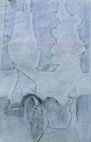 08.12.2021 Papier - paper - papier - papier Matthias Harnisch * Frottage du jour