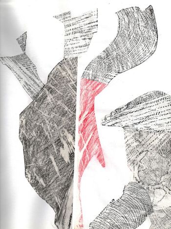 24.01.2021 Papier - paper - papier - papier Matthias Harnisch * Frottage du jour