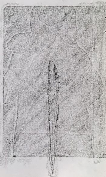 22.09.2021 Papier/Farbe - paper/peint - papier/peinture - papier/farba Matthias Harnisch * Frottage du jour