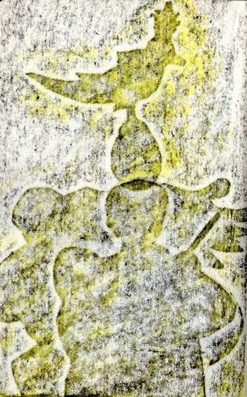 18.05.2024 Papier - paper - papier - papier Matthias Harnisch * Frottage du jour