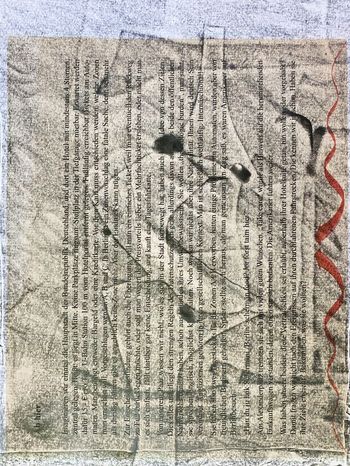 28.08.2022 Papier - paper - papier - papier Matthias Harnisch * Frottage du jour