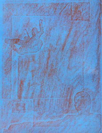 17.08.2021 Papier - paper - papier - papier Matthias Harnisch * Frottage du jour