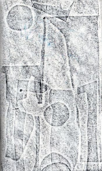 22.09.2023 Papier - paper - papier - papier Matthias Harnisch * Frottage du jour
