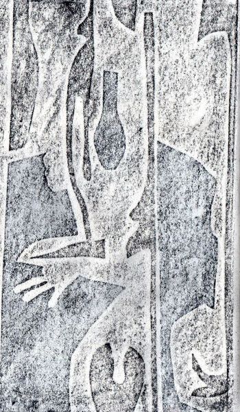 16.06.2022 "Printed by the weird sisters in the year of the big wind" Matthias Harnisch * Frottage du jour