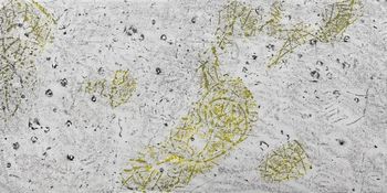 23.02.2023 Klebstoff/Farbe - glue/paint - colle/peinture - klej/farba Matthias Harnisch * Frottage du jour